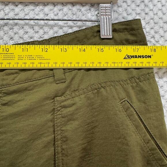 Elevenses Pants Womens 14 Green Cargo Joggers Elastic Waist Zip Ankle Pockets - Picture 11 of 16